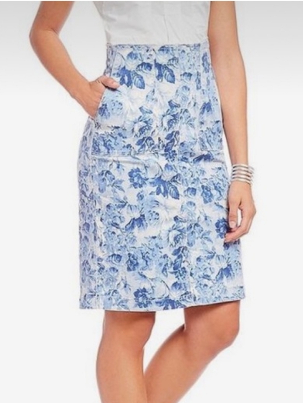 A Loves A Denim Pencil Skirt M